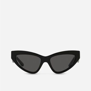 Dolce & Gabbana Women’s Crossed Cat-Eye Sunglasses in Black